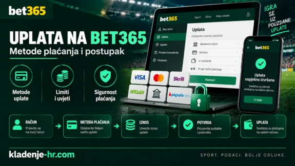 Uplata na Bet365 – metode plaćanja, limiti, sigurnost i postupak uplate na račun